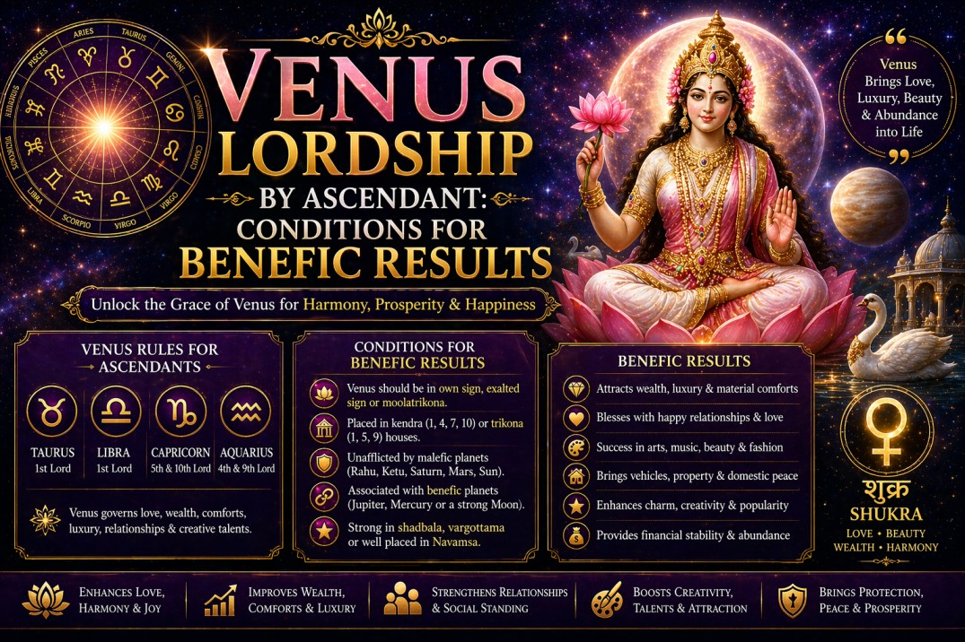 Venus Lordship by Ascendant: Conditions for Benefic Results