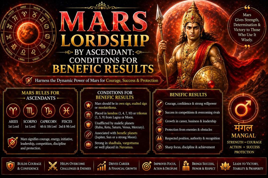 Mars Lordship by Ascendant: Conditions for Benefic Results